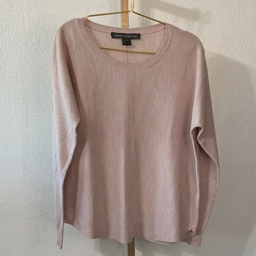 French Connection Soft Pink acrylic Sweater- Size Medium